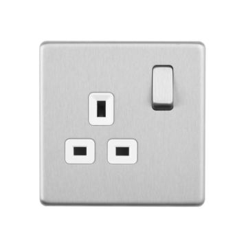 Saxby Electrical Screwless Brushed Steel